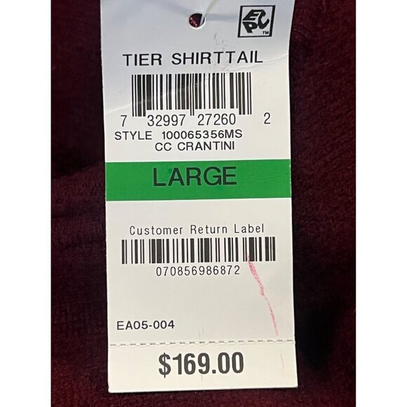 Charter Club Women Large L Luxury 100% Cashmere Burgundy Long-Sleeve Sweater New - Picture 6 of 7